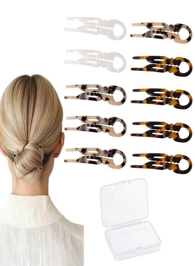 Sunolga 10 PCS 2.83 in Small French Hair Pins for Women, Prestige Hair Pins for All Hair, Curved Shape for Better Head Fit Hair Accessories, Serrated Anti-Slip Design Hairpins - Image 1